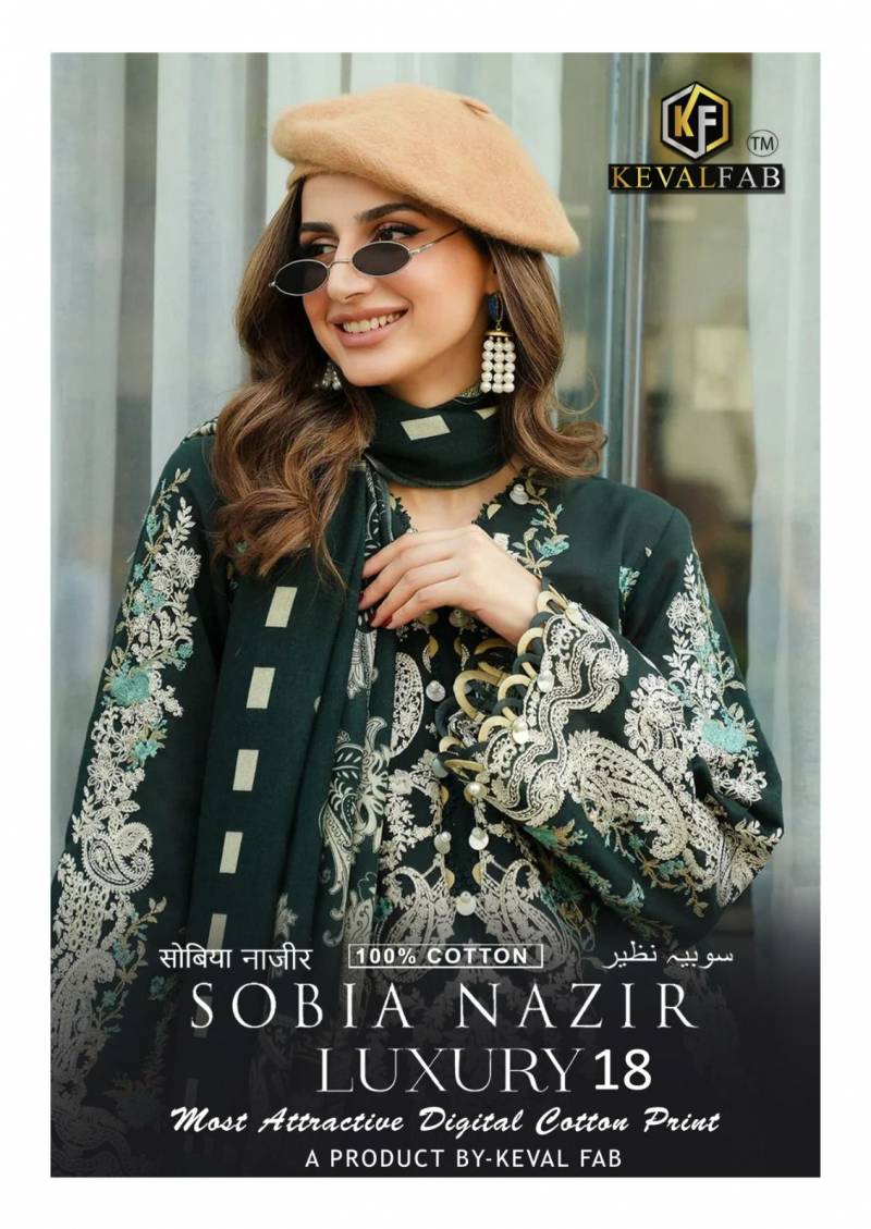 Keval Sobia Nazir Luxury Vol 18 Soft Cotton Dress Material