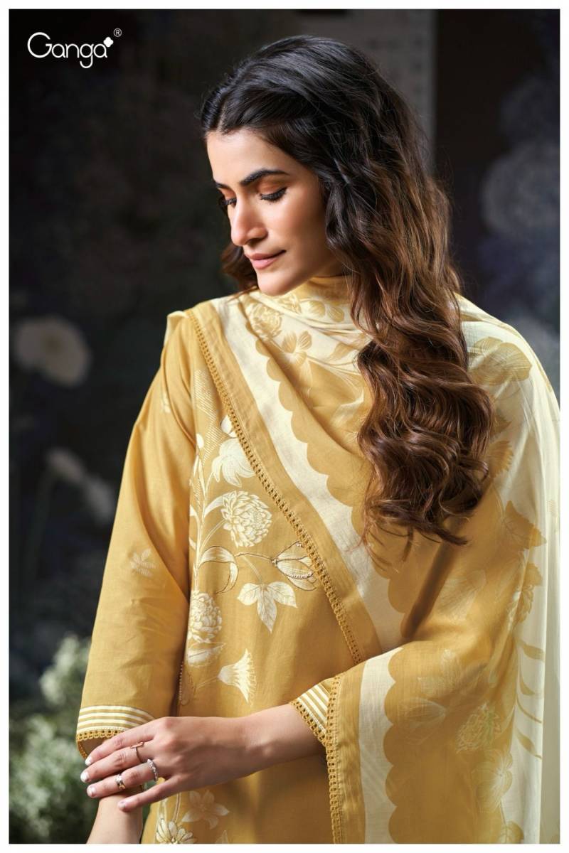 Ganga Laci Cotton Printed Salwar Suits Collection