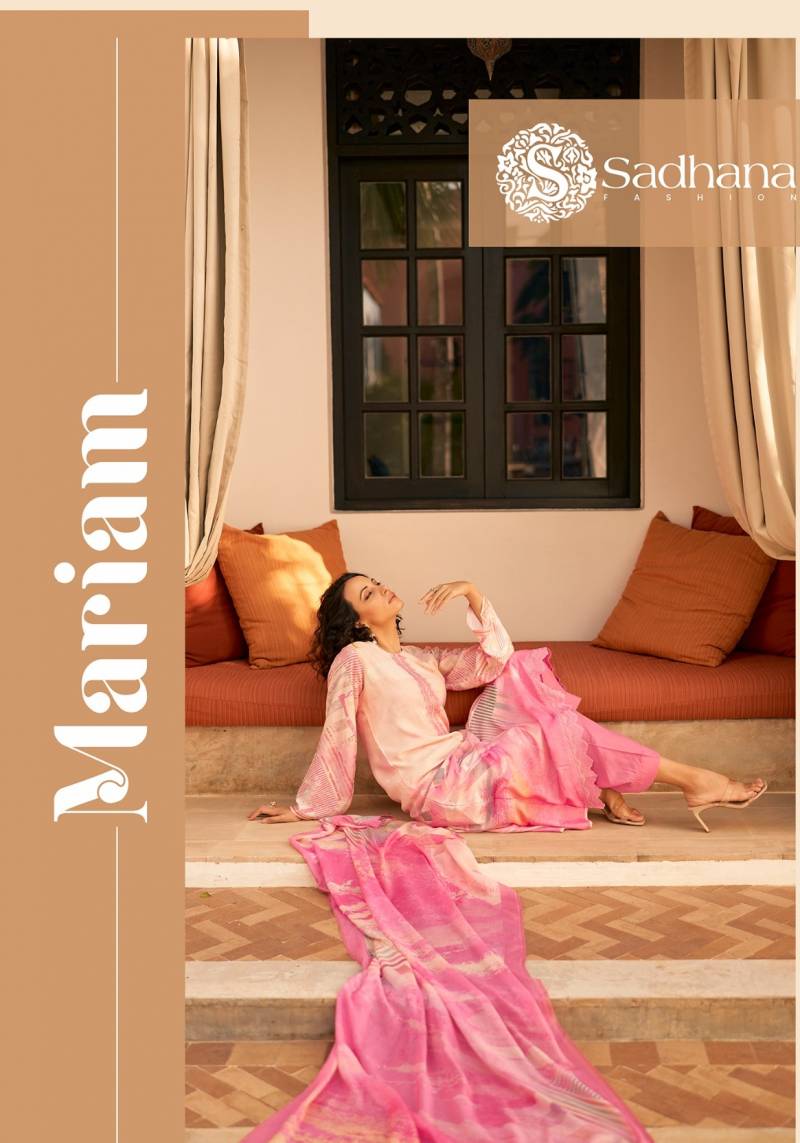 Sadhana Mariam Silk Printed Dress Material Collection