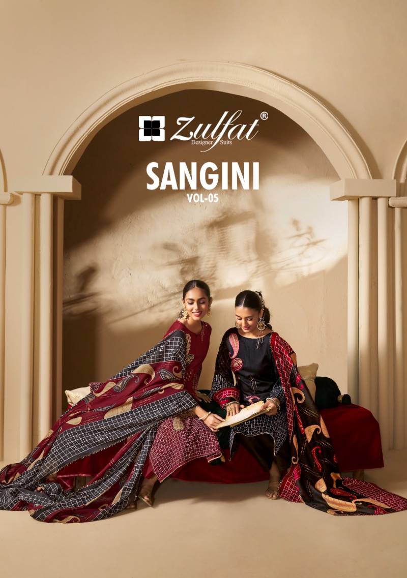 Zulfat Sangini Vol 5 Cotton Designer Dress Material Collection