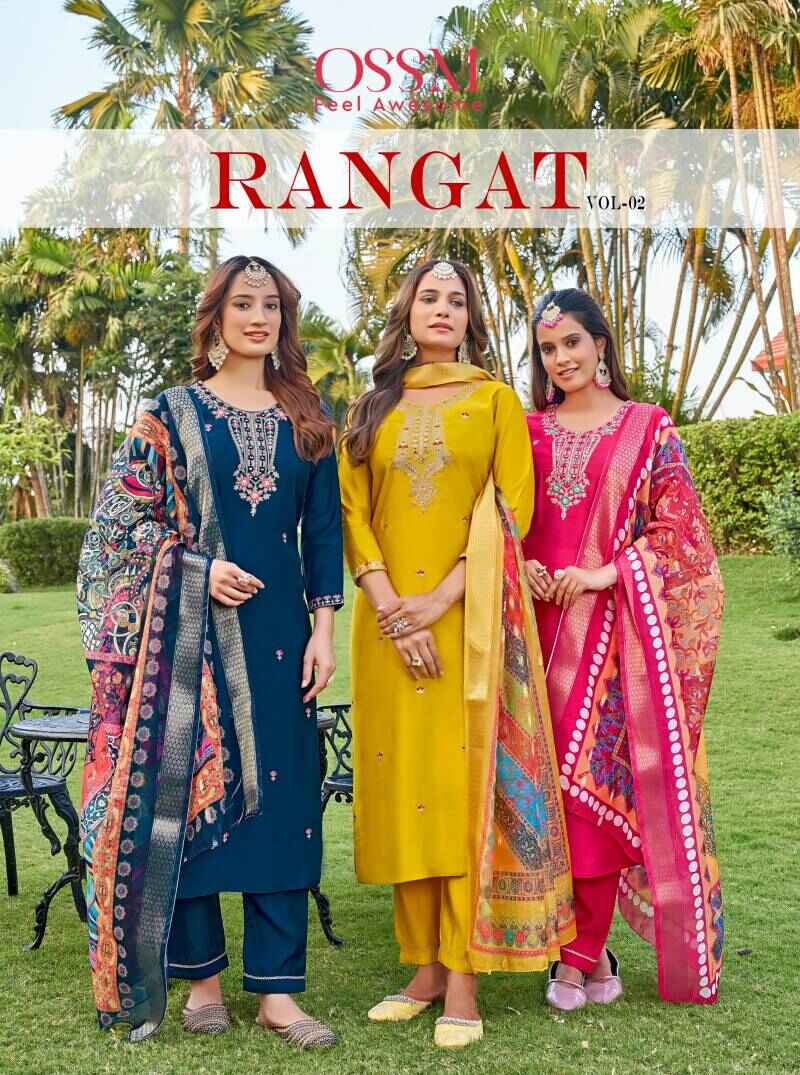 Ossm Rangat Vol 2 Silk Daily Wear Kurti Bottom With Dupatta