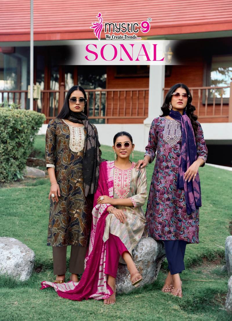 Mystic 9 Sonal Vol 1 Silk Kurti Bottom With Dupatta Collection
