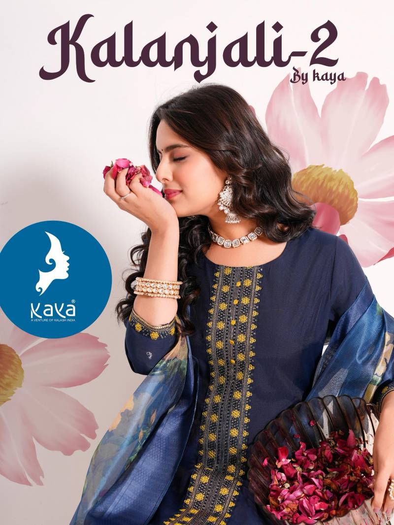 Kaya Kalanjali 2 Silk Long Kurti Bottom With Dupatta Collection