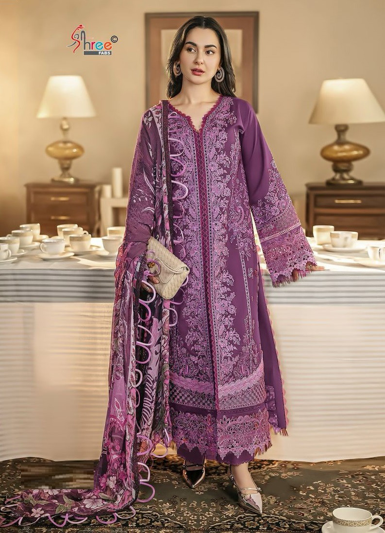 Shree Ombre Lawn Collection 25 Vol 2 Pakistani Suits Chiffon Dupatta