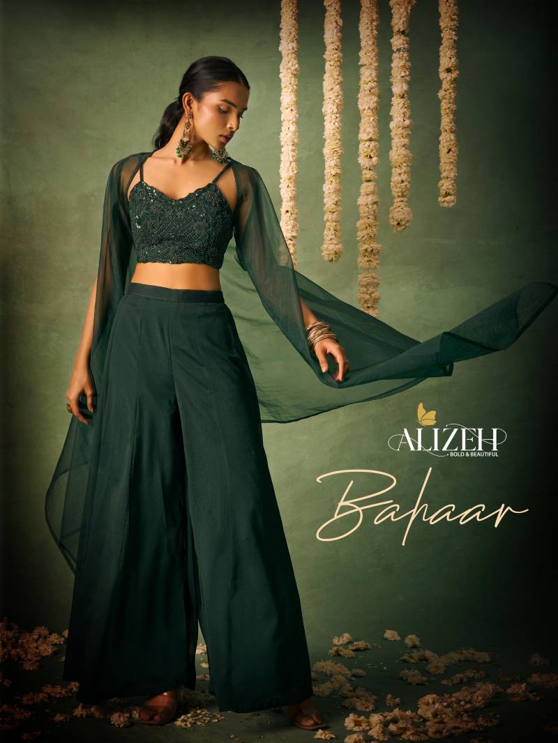 Alizeh Bahaar Chinon Designer Indo Western Dress Collection