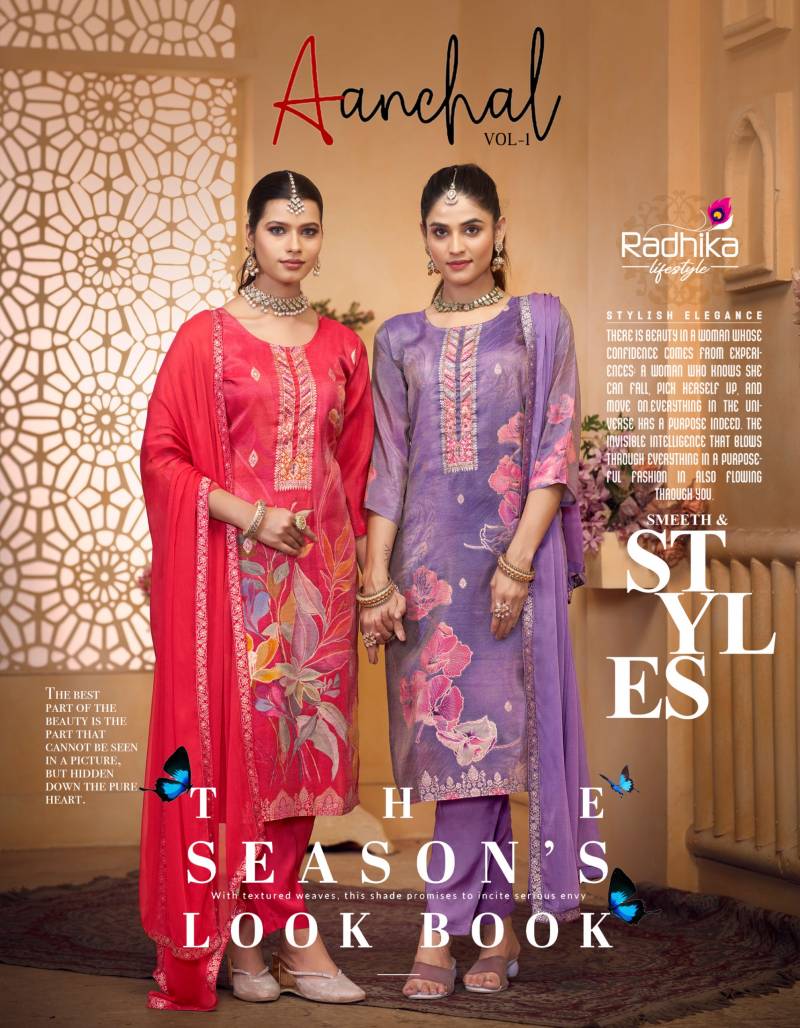 Radhika Aanchal Vol 1 Printed Kurti Bottom With Dupatta