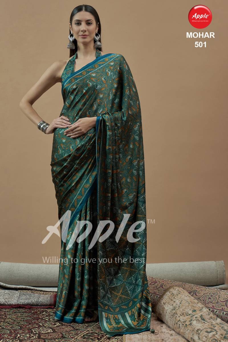 Apple Mohar 5 Crepe Designer Printed Saree Collection