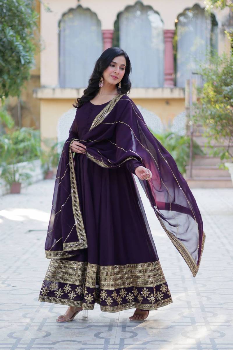 Luna Vol 20 Festive Wear Designer Gown With Dupatta
