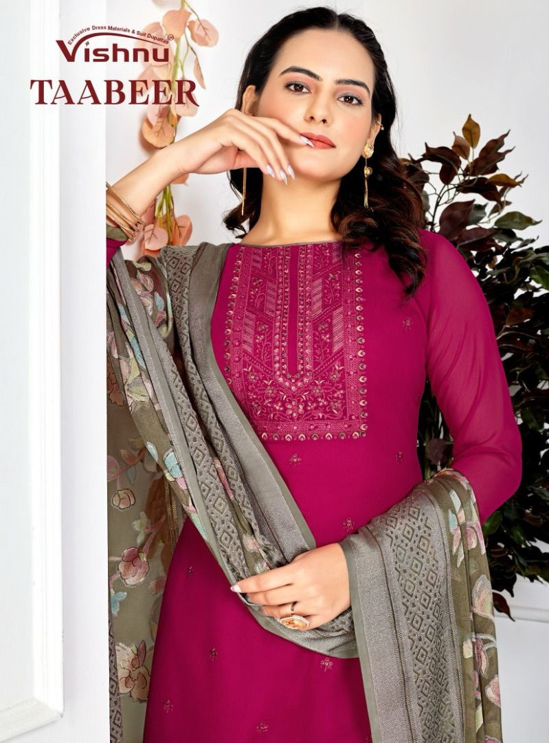 Vishnu Taabeer Georgette Designer Dress Material Collection