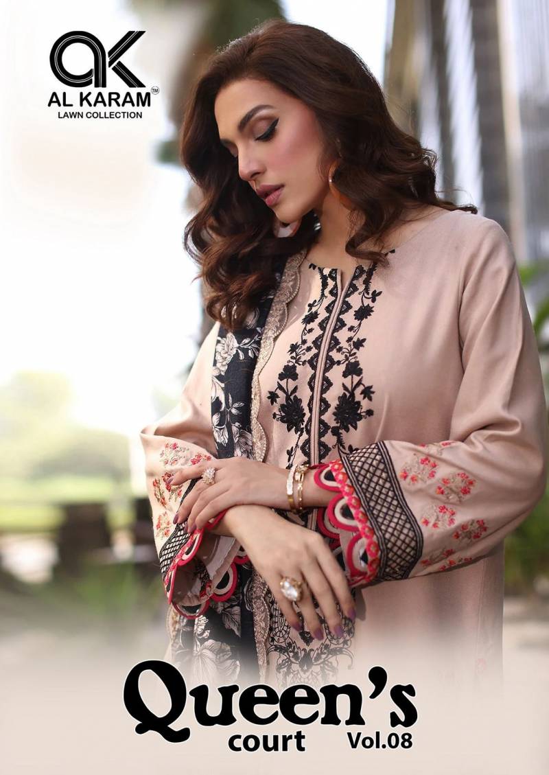 Al Karam Queens Court Vol 8 Cotton Dress Material Collection