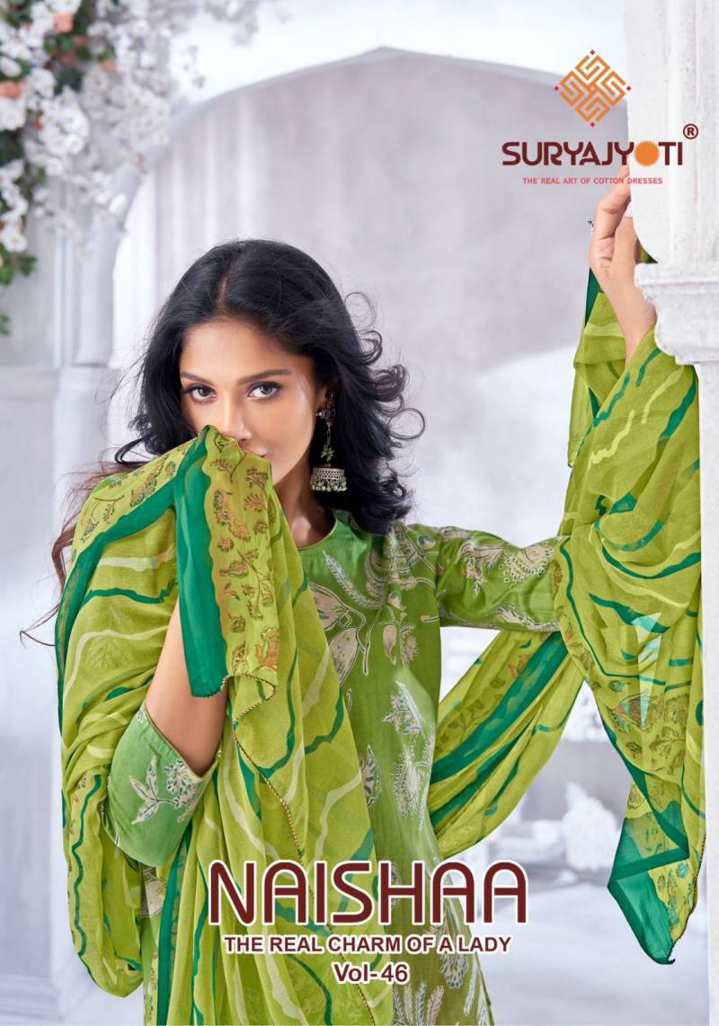 Suryajyoti Naishaa Vol 46 Printed Dress Material Collection