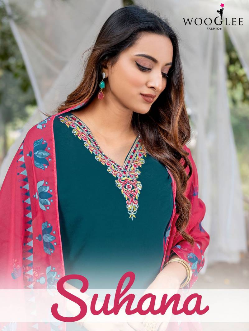 Wooglee Suhana Designer Kurti Bottom With Dupatta
