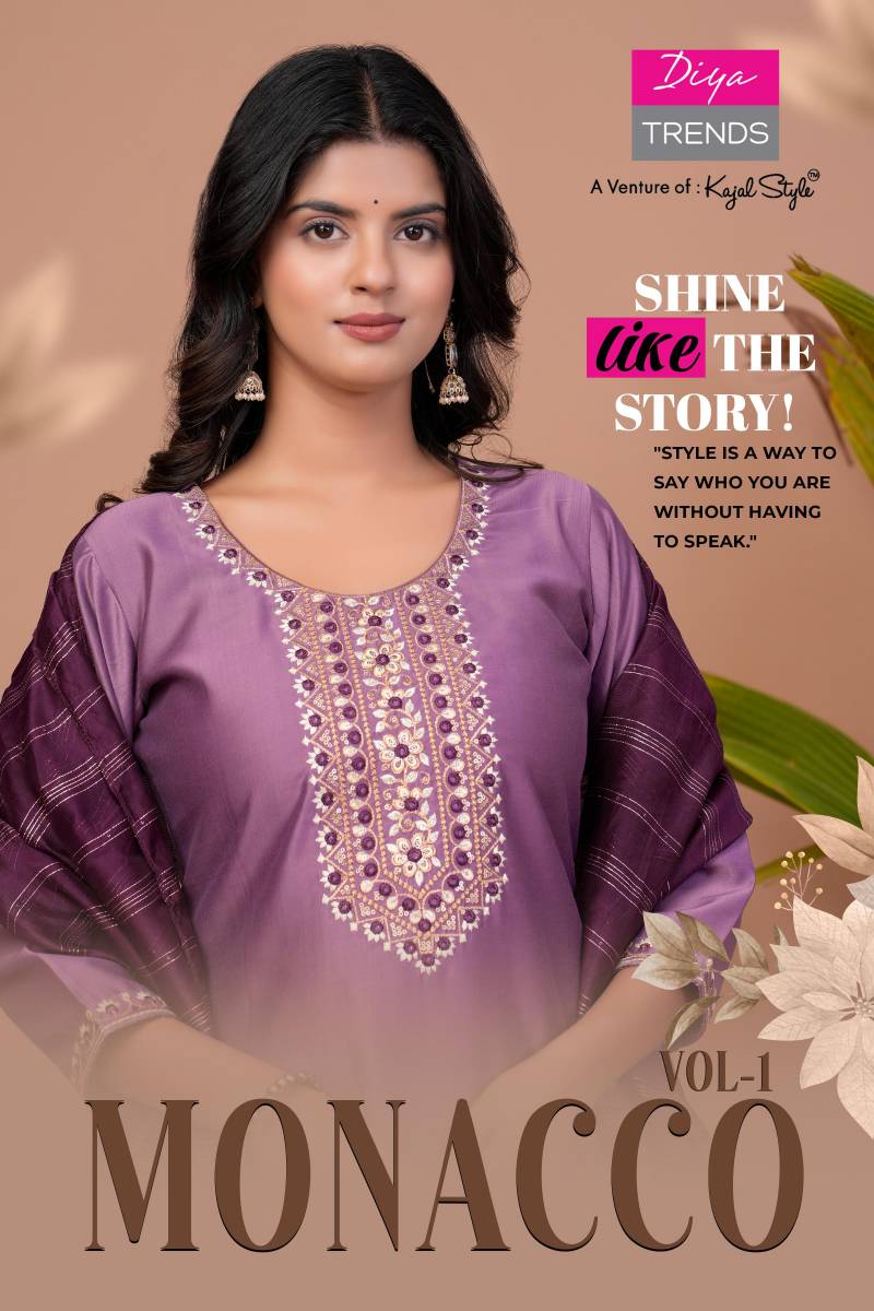 Diya Trends Monacco Vol 1 Daily Wear Kurti Bottom With Dupatta Collection