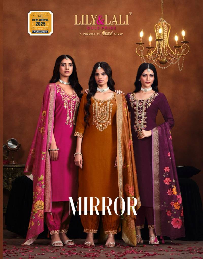 Lily And Lali Mirror 1 Designer Kurti Bottom With Dupatta Collection
