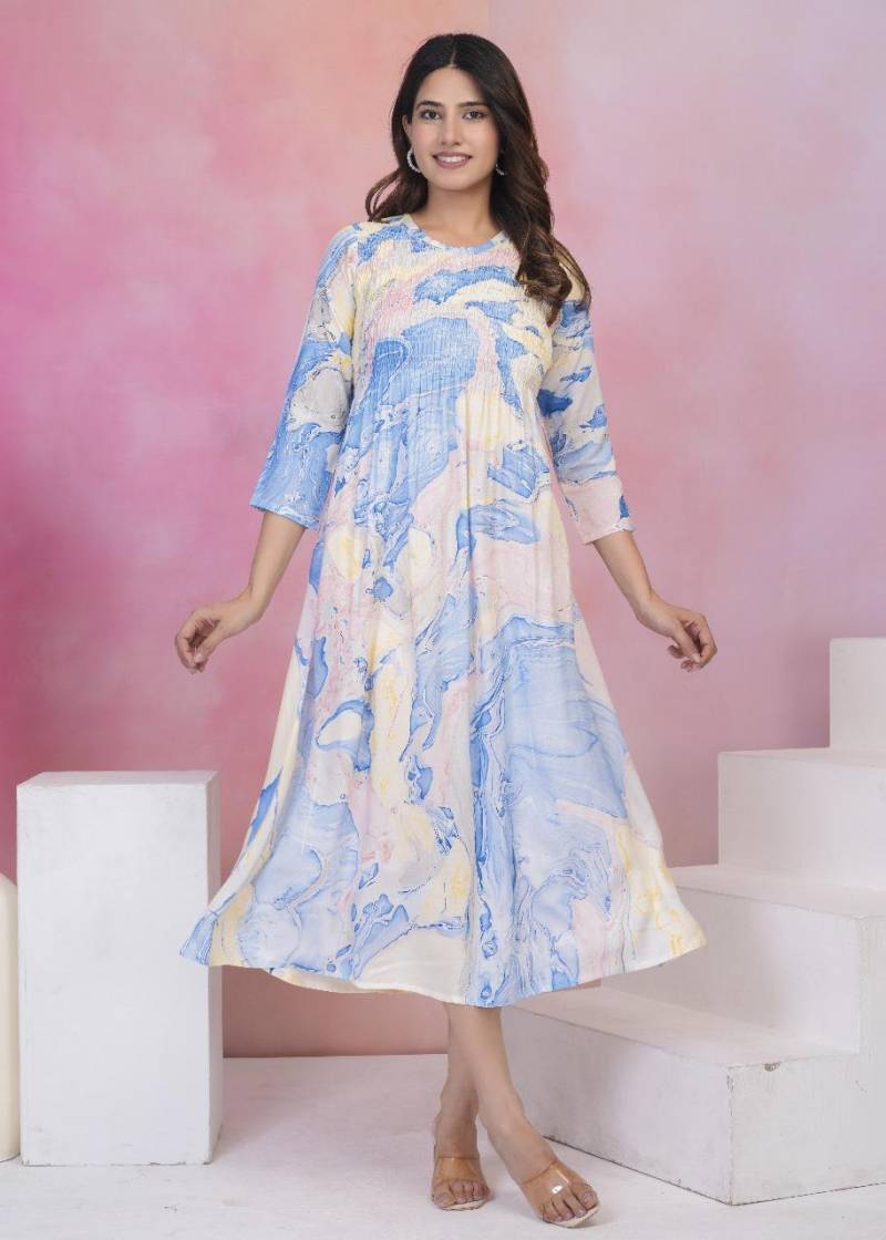 Long Gown Style Kurti 1 Printed Long Kurti Collection