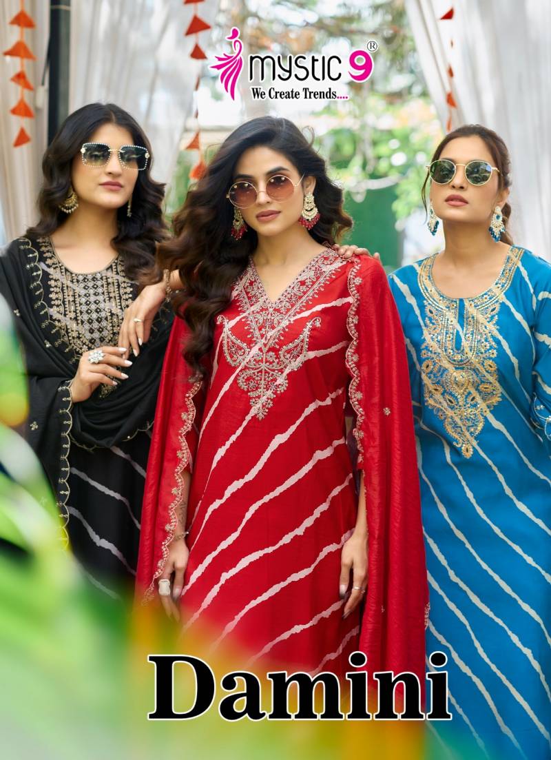 Mystic 9 Damini Vol 1 Printed Kurti Bottom With Dupatta