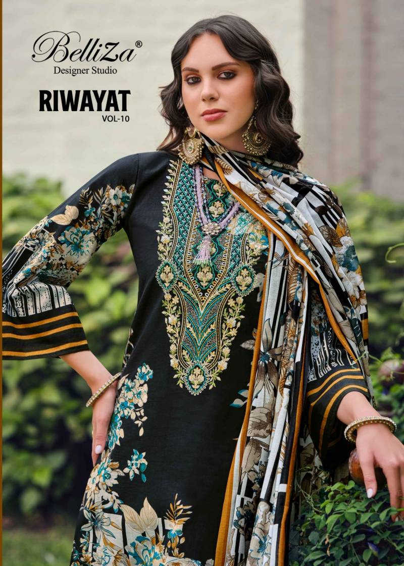 Belliza Riwayat Vol 10 Printed Dress Material Collection