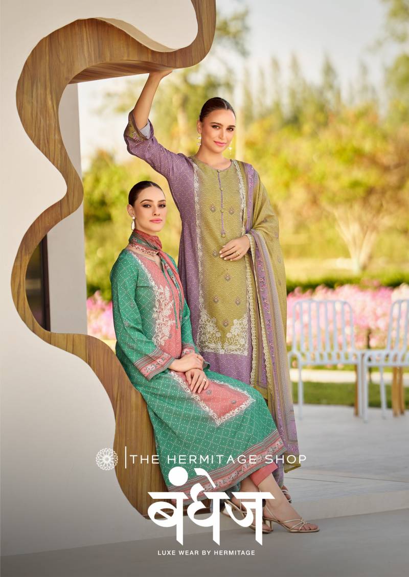 Hermitage Bandhej Vol 2 Designer Dress Material Collection