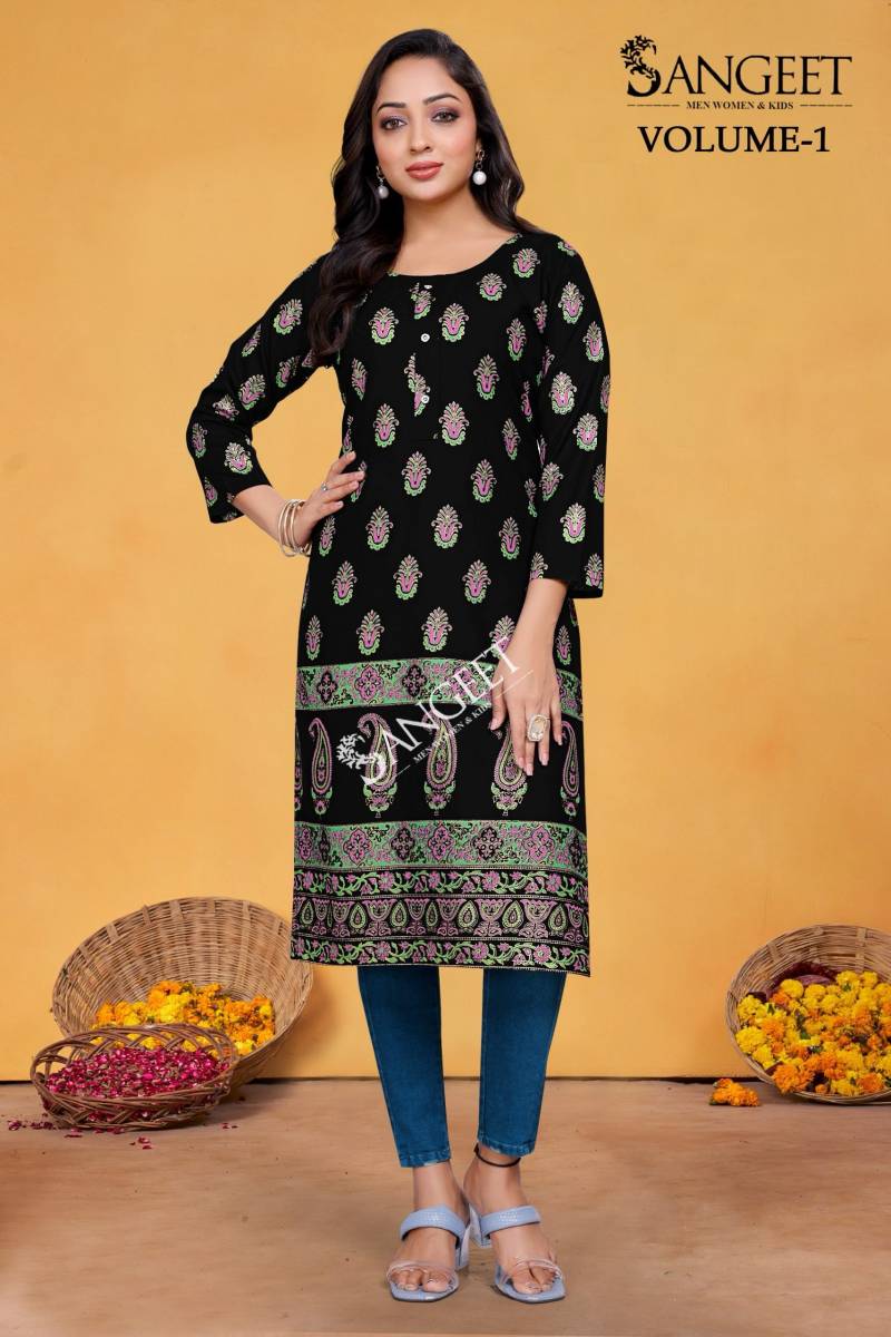 Sangeet Volum 1 Daily Wear Printed Kurti Collection