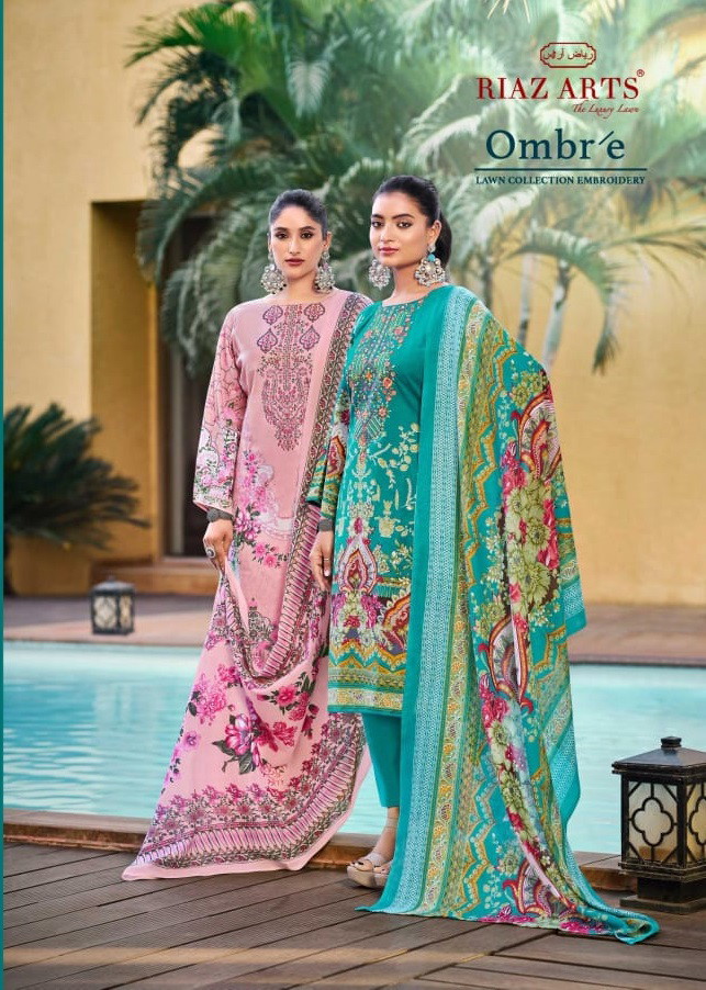Riaz Arts Ombre Printed Karachi Dress Material Collection
