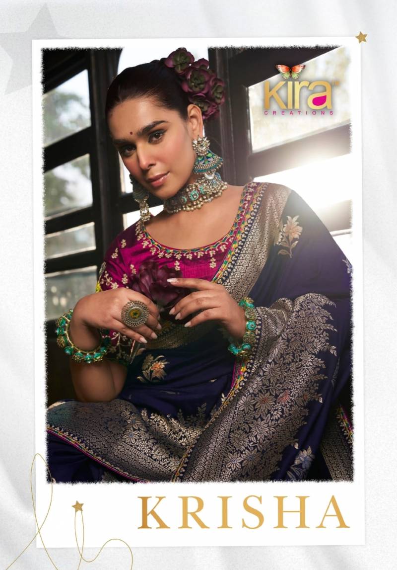 Kira Krisha Soft Dola Viscose Silk With 3d Pallu Designer Saree Collection