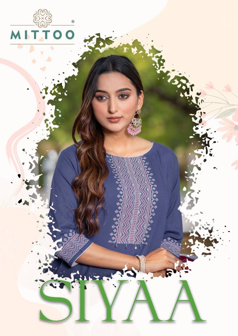 Mittoo Siyaa Hand Work Casual Wear Kurti Collection
