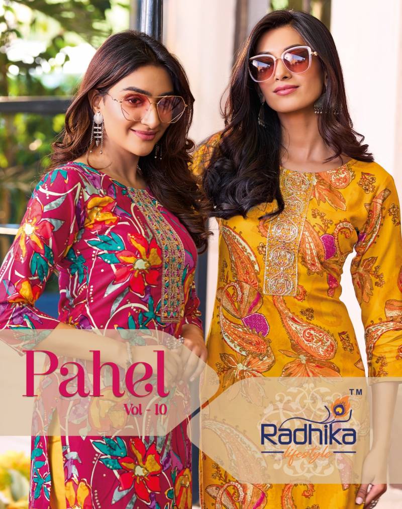 Radhika Pahel Vol 10 Printed Daily Wear Kurti Collection