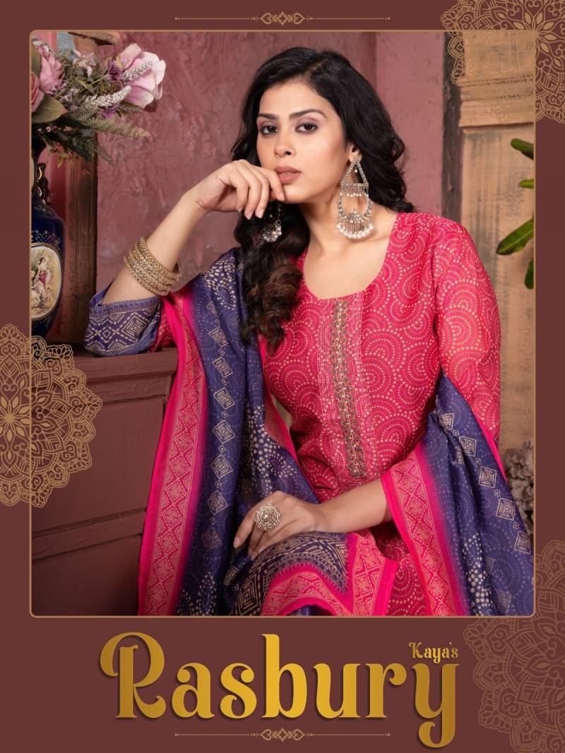 Kaya Rasbury Chanderi Designer Kurti Bottom With Dupatta