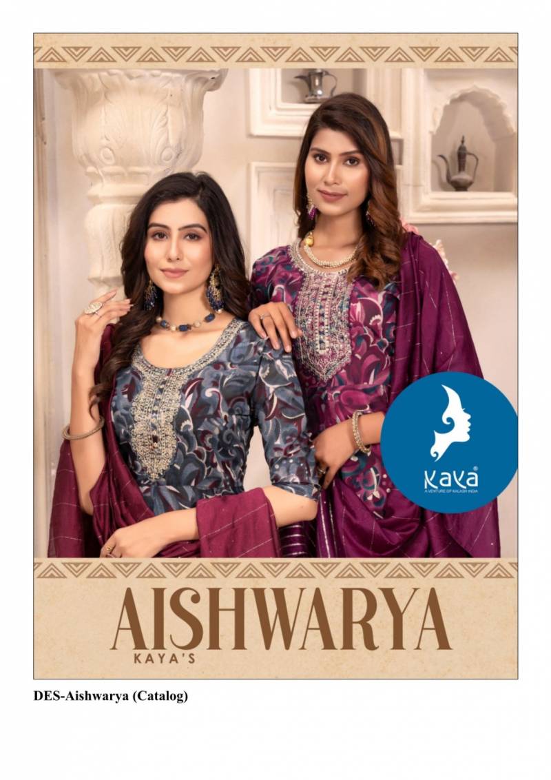 Kaya Aishwarya Chanderi Printed Kurti Bottom With Dupatta