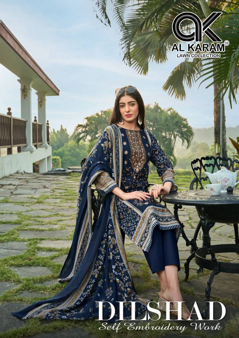 Al Karam Dilshad Embroidered Dress Material Collection