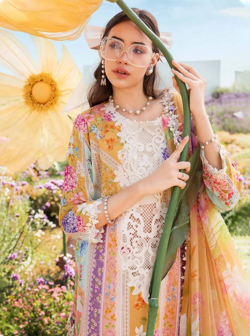 Shree Mariya B M Print Vol 19 Pakistani Suits Chiffon Dupatta