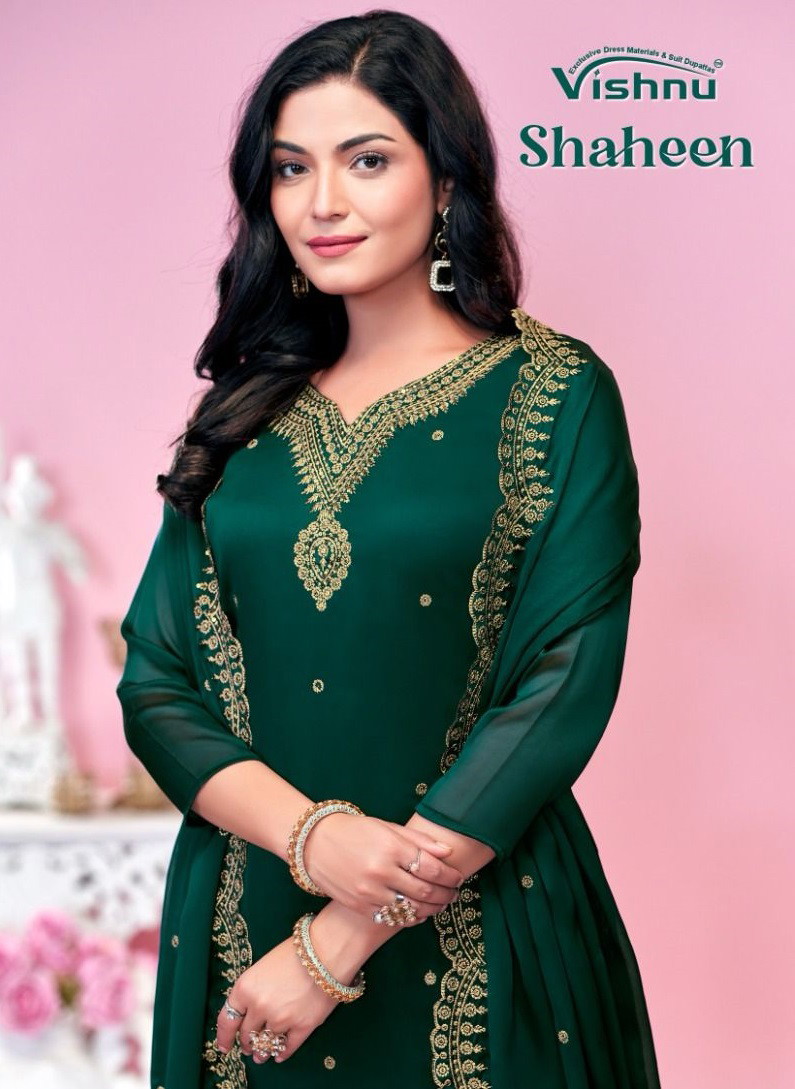 Vishnu Shaheen Rangoli Designer Dress Material Collection