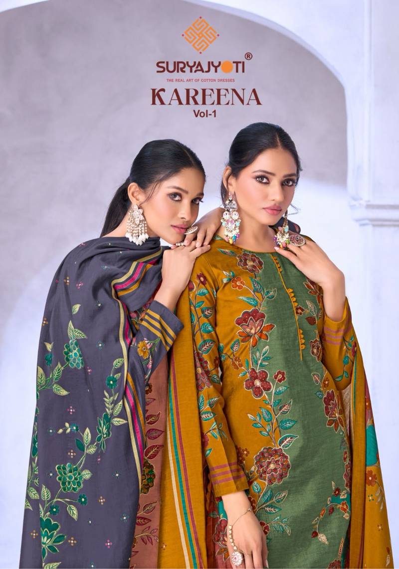 Suryajyoti Kareena Vol 01 Printed Dress Material Collection