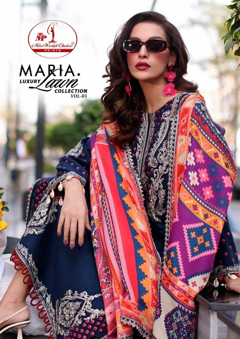 Miss World Choice Maria Lawn Vol 3 Cotton Dress Material Collection