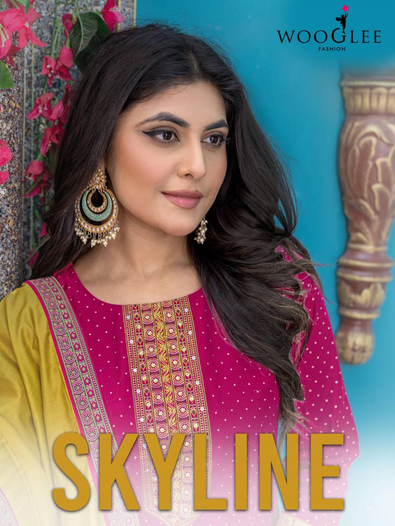 Wooglee Skyline Vatican Designer Kurti Bottom With Dupatta Collection