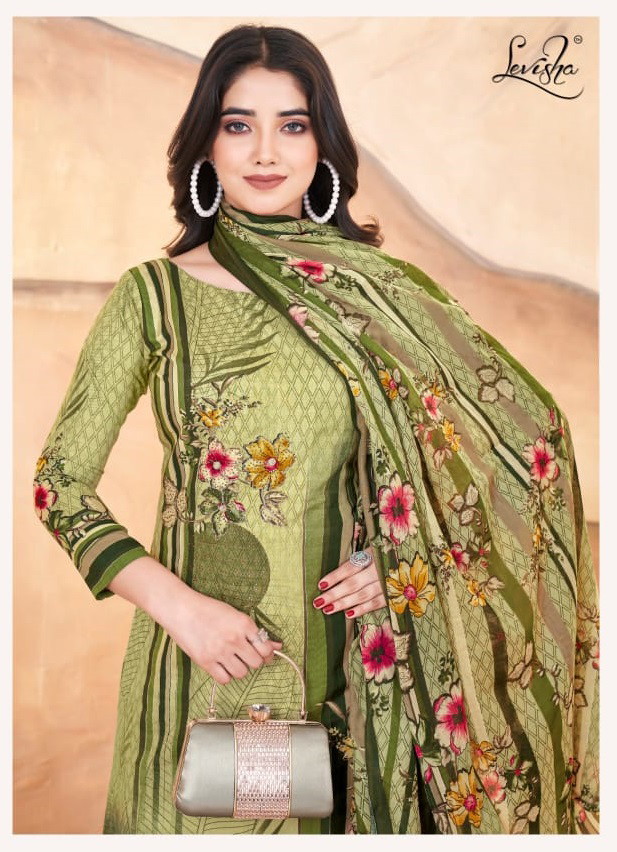 Levisha Mannat Lawn Cotton Printed Dress Material