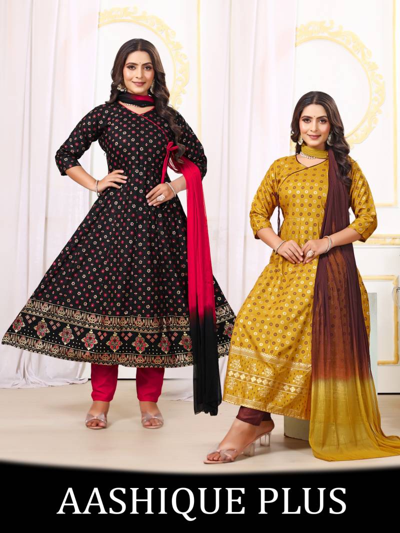 Aashique Plus Vol 1 Printed Kurti Pant With Dupatta Collection