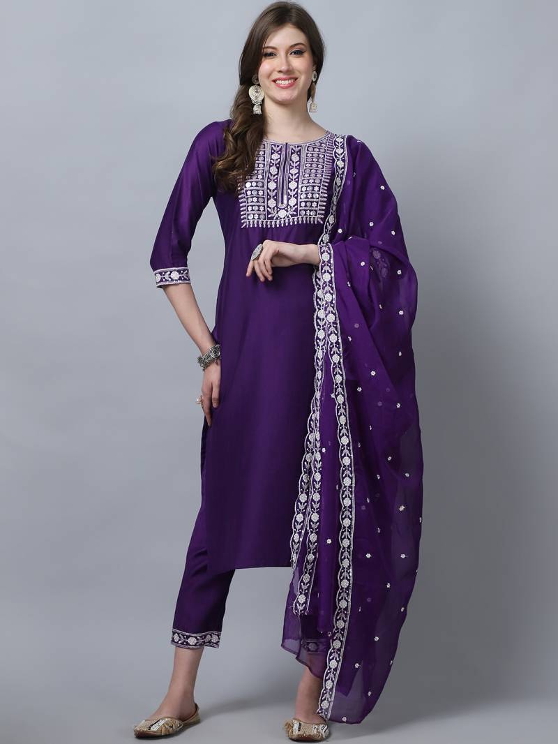 Dhruvi 272 Silk Designer Kurti Bottom With Dupatta