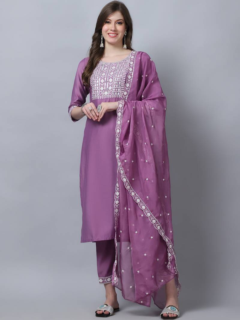 Dhruvi 271 Silk Kurti Bottom With Dupatta