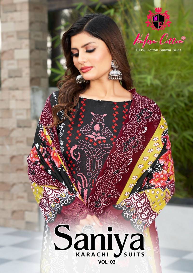 Nafisa Saniya Vol 3 Pakistani Printed Dress Material Collection