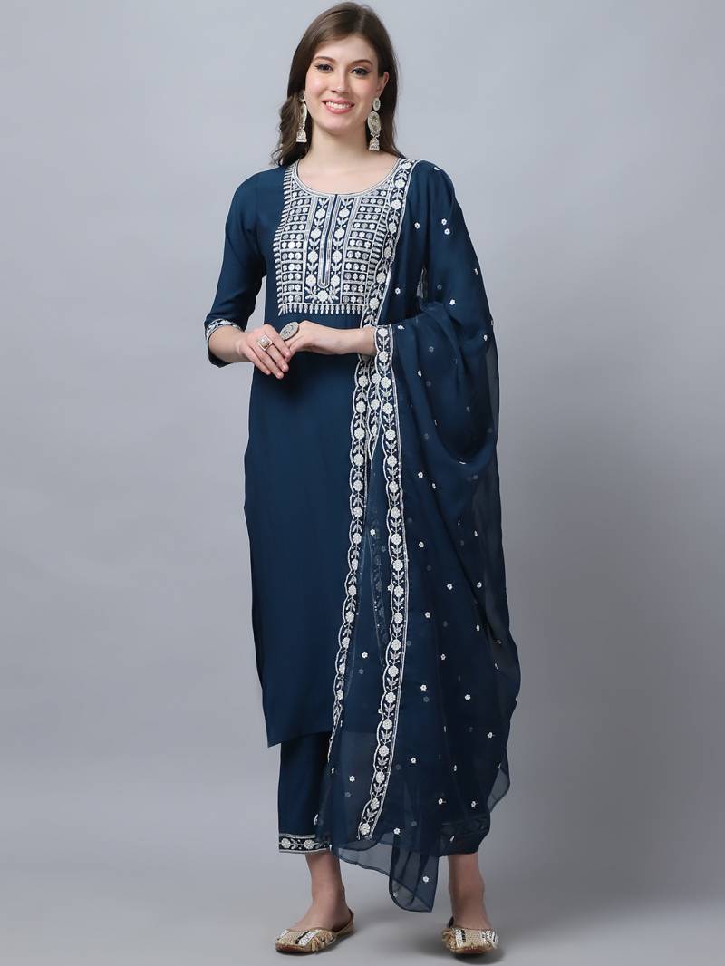 Dhruvi 274 Casual Kurti Bottom With Dupatta Collection