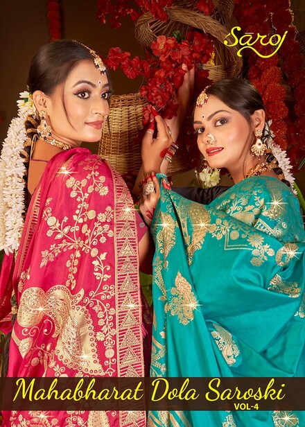 Saroj Mahabharat Dola Saroski Vol 4 Wedding Wear Silk Saree Collection