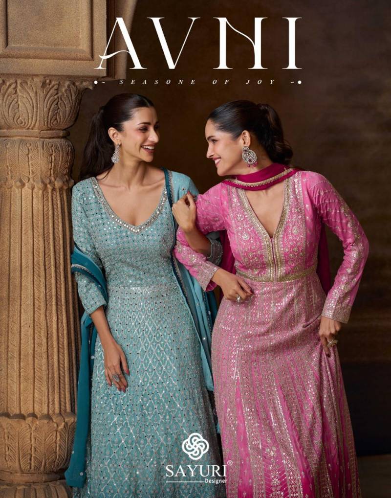 Sayuri Avni Designer Gown With Dupatta Collection