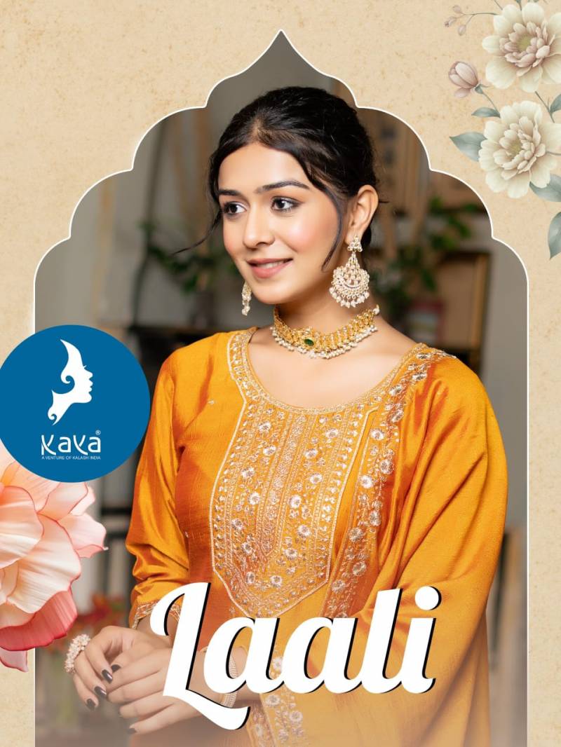 Kaya Laali Silk Designer Kurti Bottom With Dupatta Collection