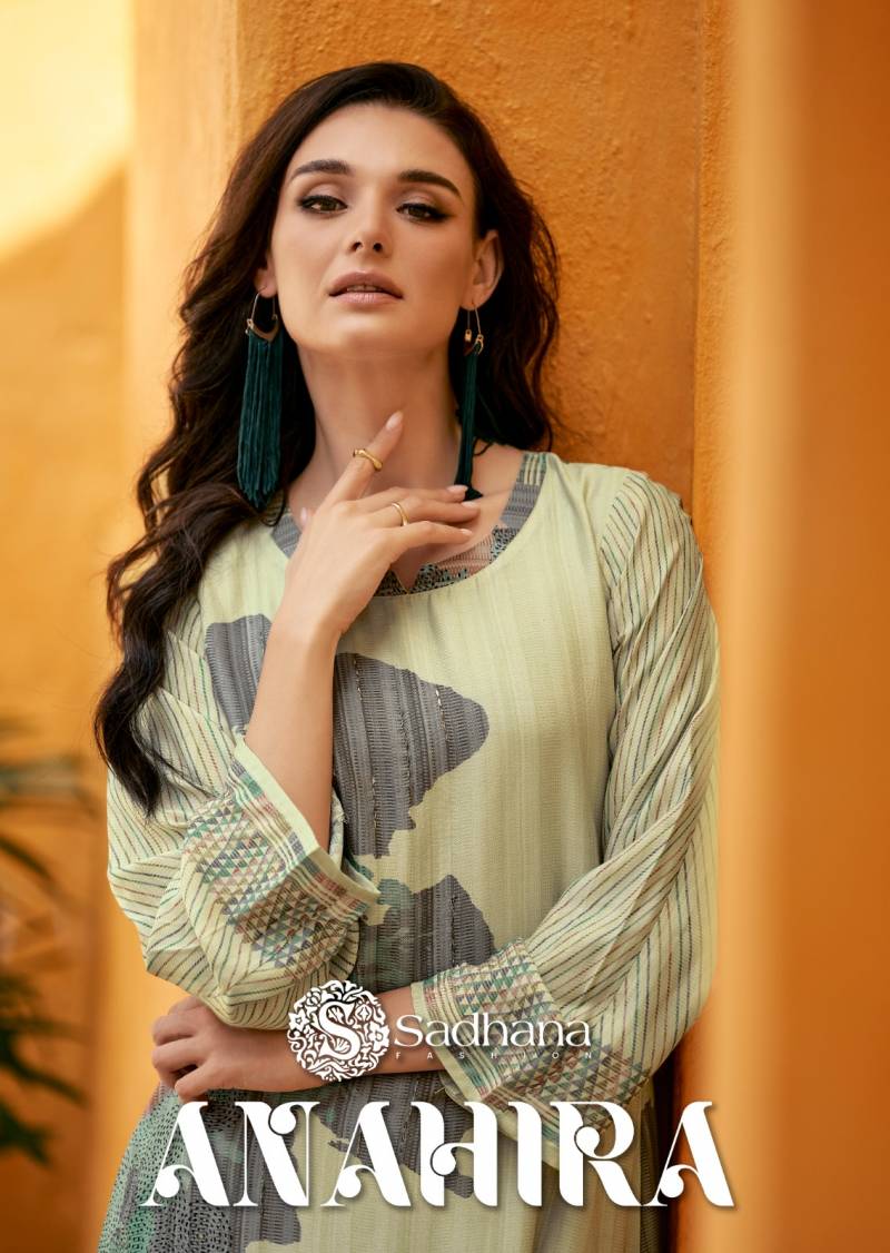 Sadhana Anahira Maslin Silk Dress Material Collection