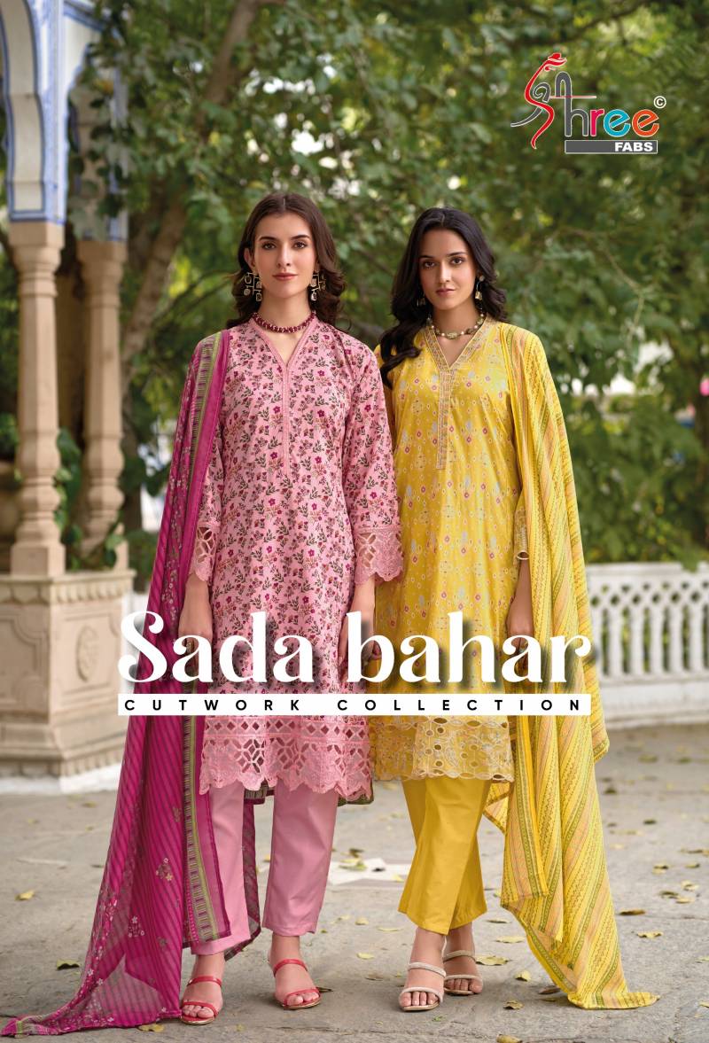 Shree Sada Bahar Pakistani Salwar Suits Cotton Dupatta