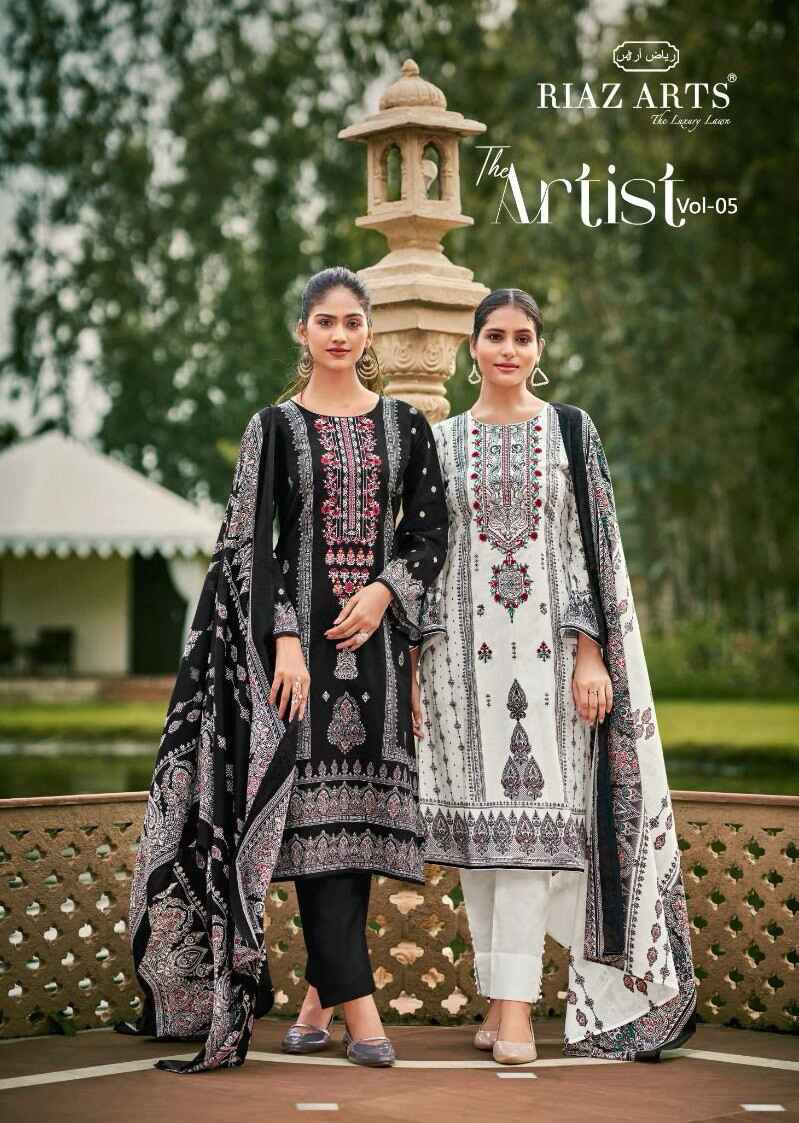 Riaz Arts The Artist Vol 5 Printed Dress Material Collection