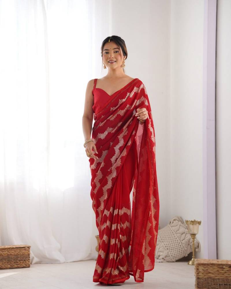 Jf 2081 83 Designer Georgette Saree Collection