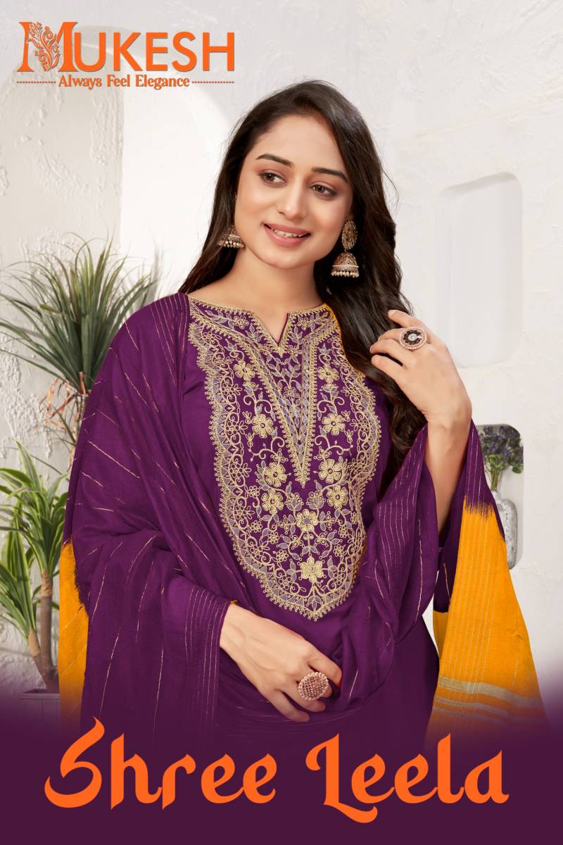 Mukesh Shree Leela Designer Kurti Bottom With Dupatta