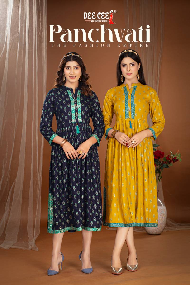 Deecee Panchvati Casual Printed Long Kurtis Collection